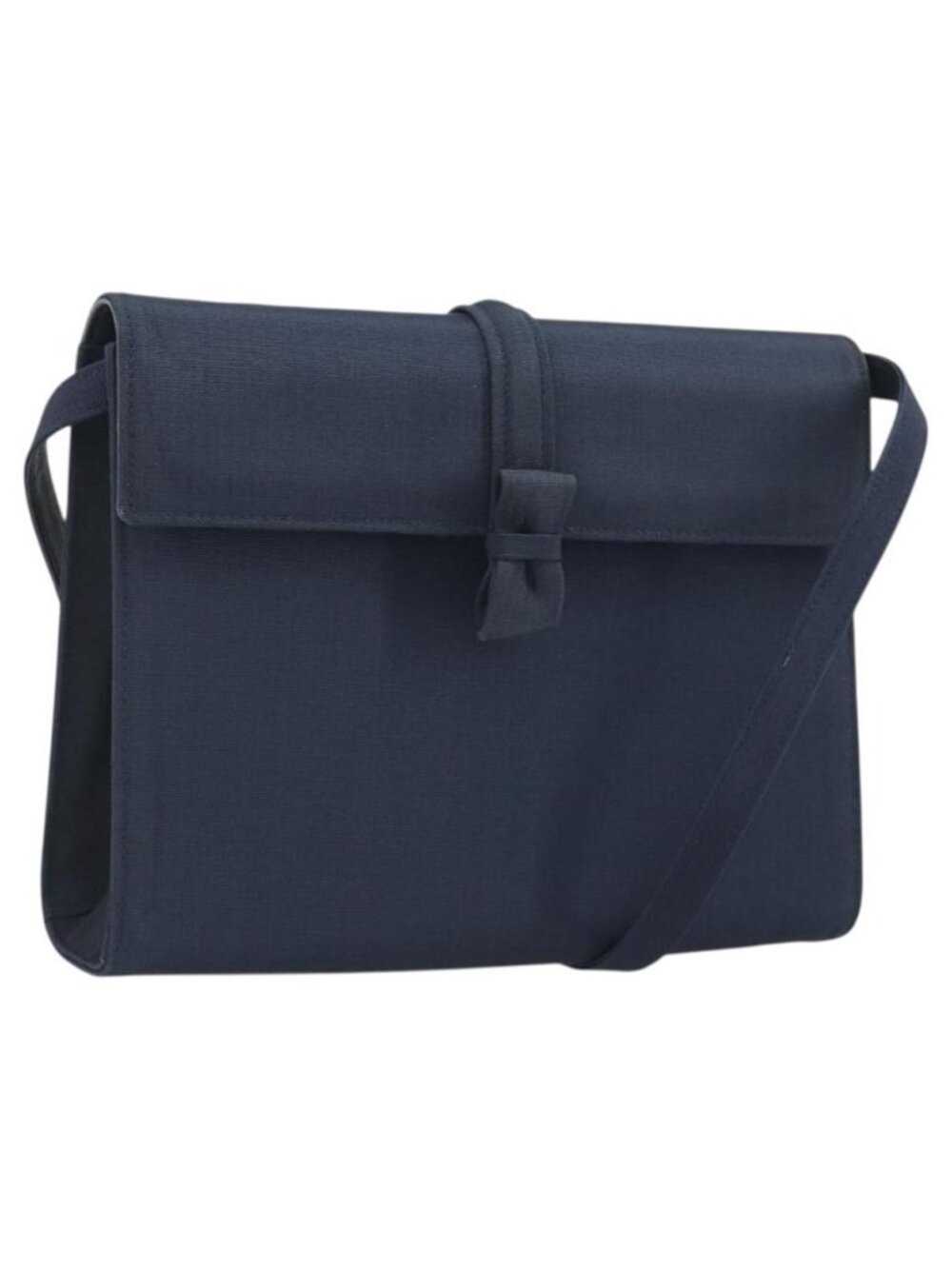Authentic GUCCI Shoulder Bag Nylon Navy Gold Tone 004 110 0277